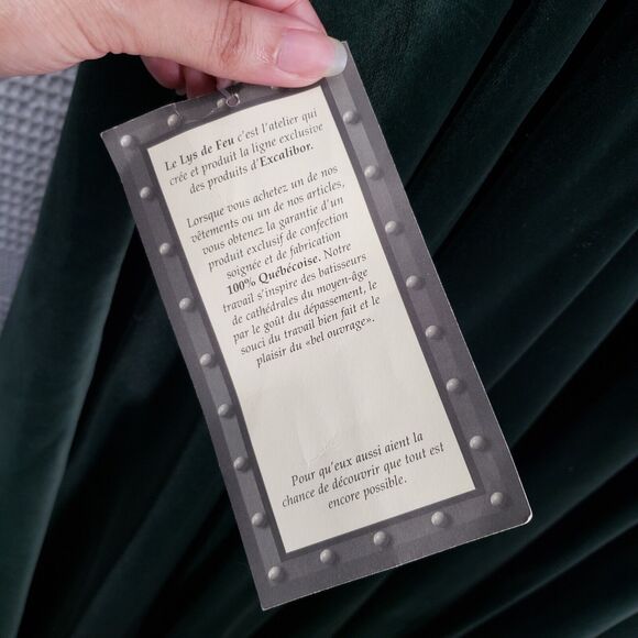 Excalibor Renaissance Fair Cloak Cape Emerald Green Velvet Hooded Medieval LARP - Picture 7 of 16